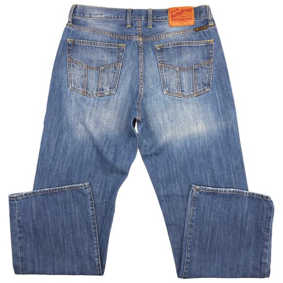 Lucky Brand Jeans Mens 34 Straight Leg Relaxed Baggy Medium Wash Denim - Picture 9 of 13